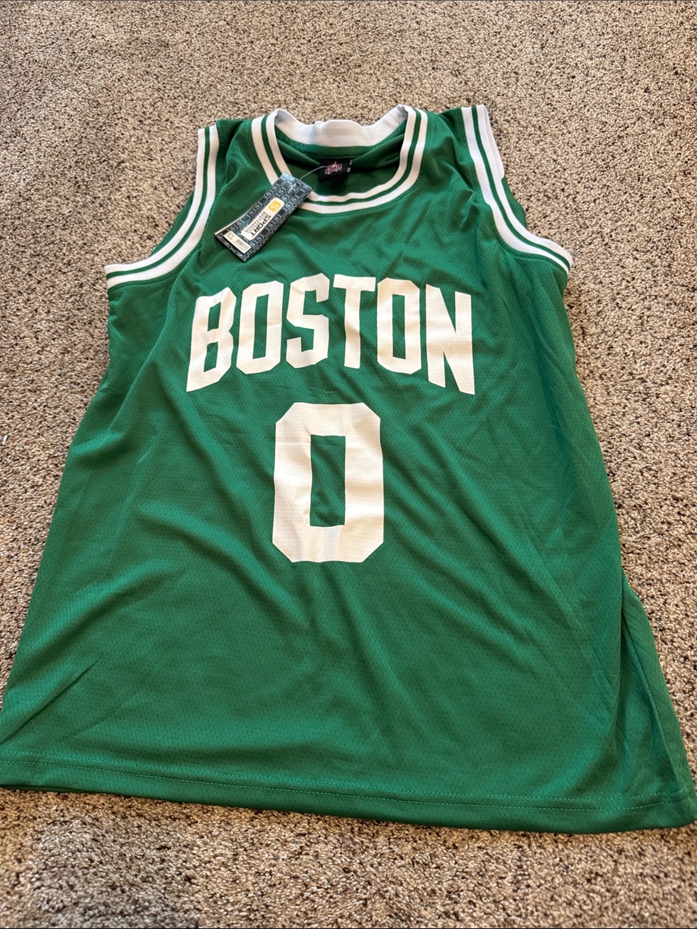 Sport Best Fashion Women’s Green and White Boston Tank Top Jersey size XL